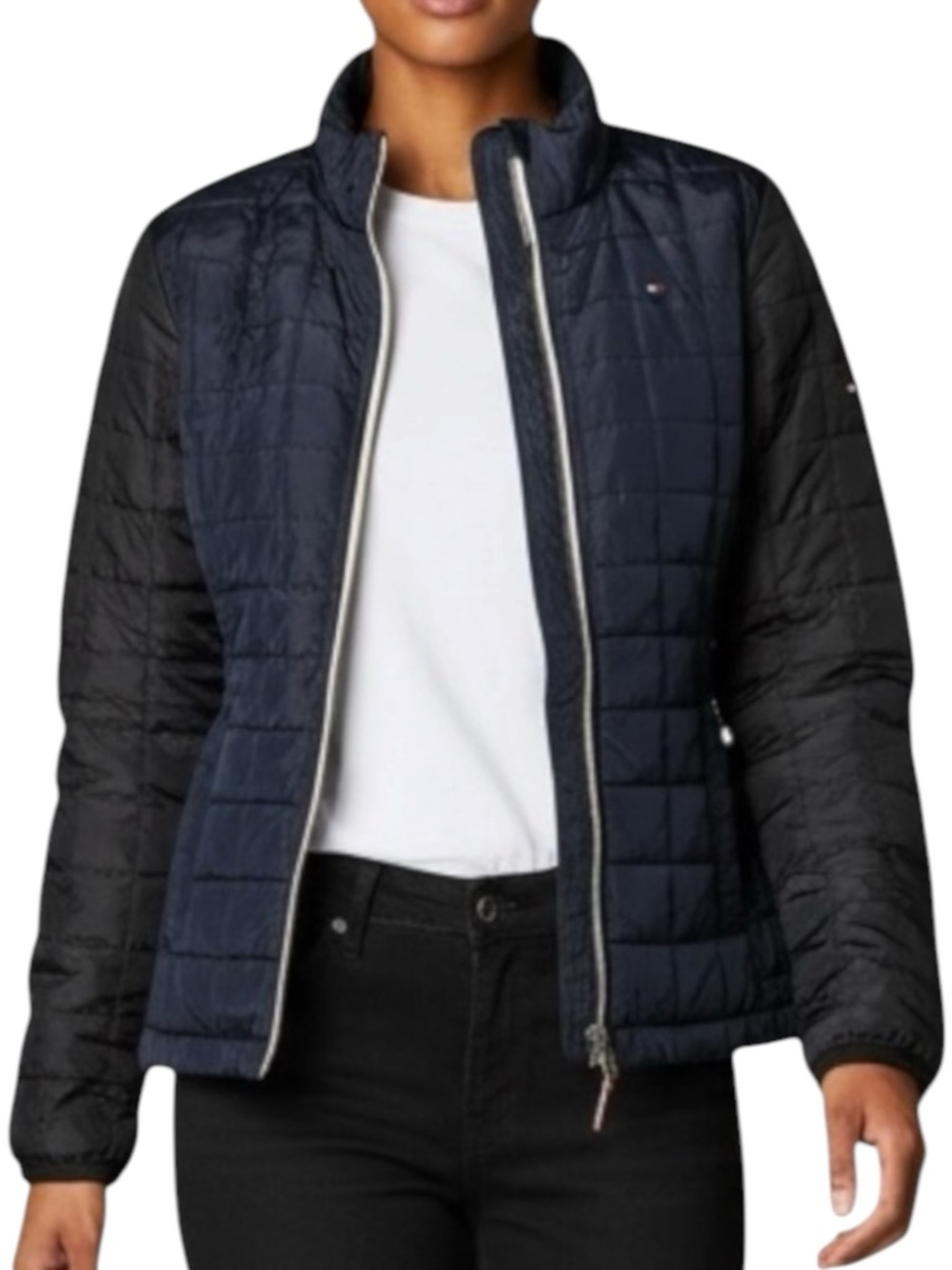 TOMMY HILFIGER 3-in-1 All Weather System Quilted Jacket Navy Blue Size Small